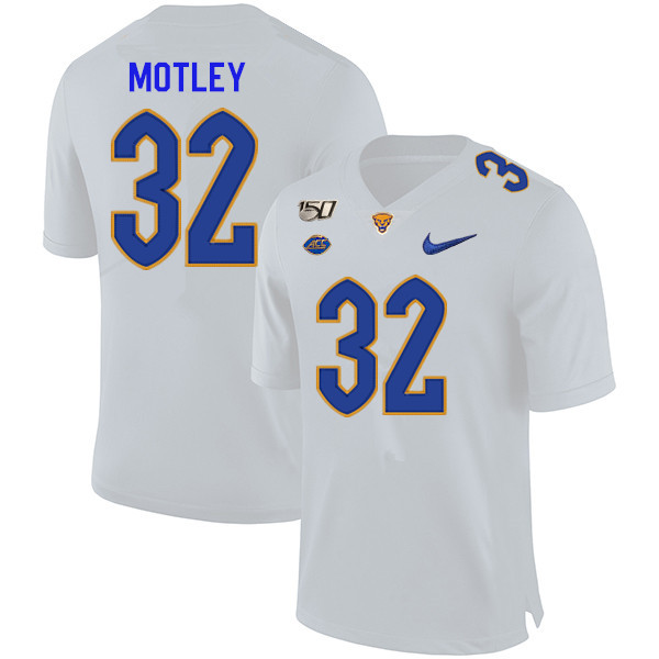 2019 Men #32 Phillipie Motley Pitt Panthers College Football Jerseys Sale-White